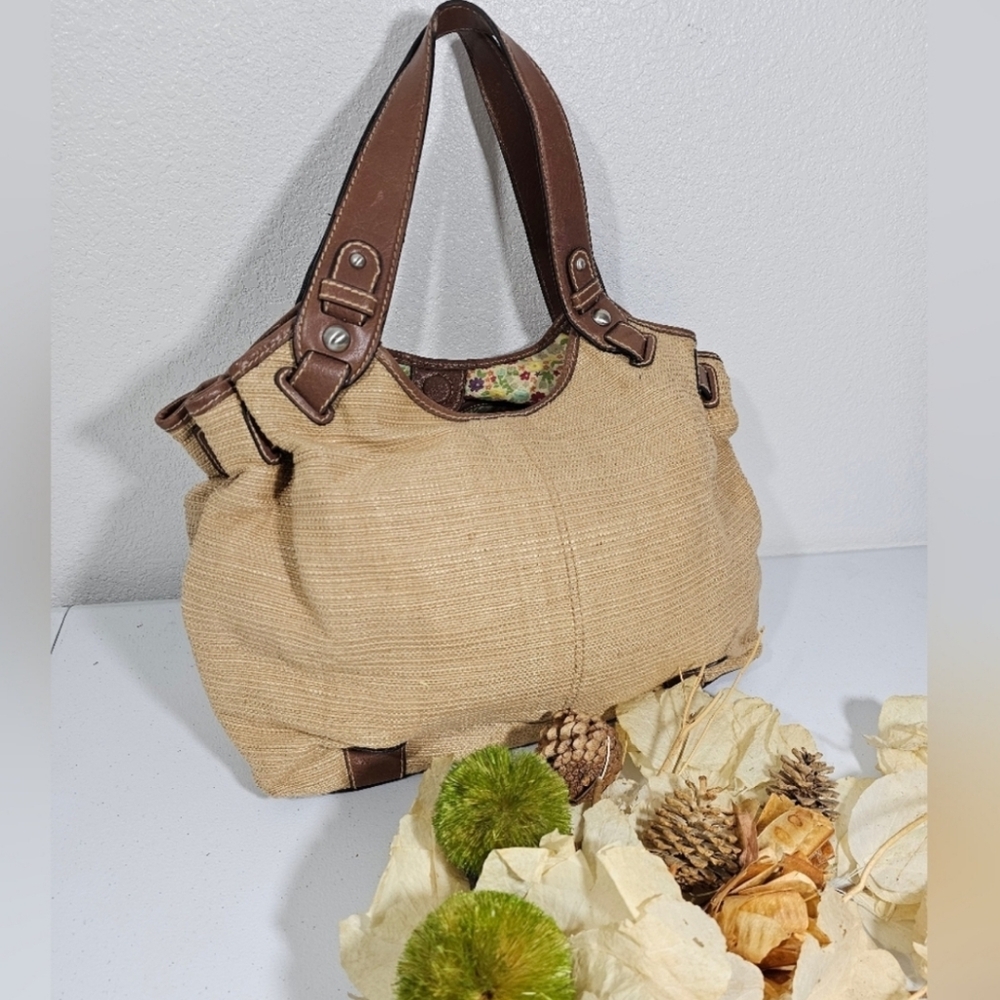 FOSSIL STRAW SATCHEL BAG - Picture 2 of 10